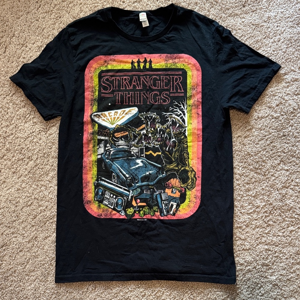 Black Stranger Things Tee